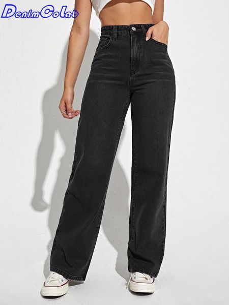 women s jeans denimcolab high waist straight pants woman loose boyfriend female 100 cotton casual black trousers mom 220902, Blue
women s jeans denimcolab high waist straight pants woman loose boyfriend female 100 cotton casual black trousers mom 220902, Blue