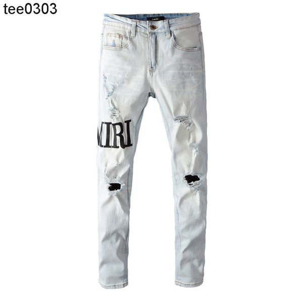 new fashion letter jeans embroidery light blue elastic slim fit jeans men's pants 650 amirs
new fashion letter jeans embroidery light blue elastic slim fit jeans men's pants 650 amirs