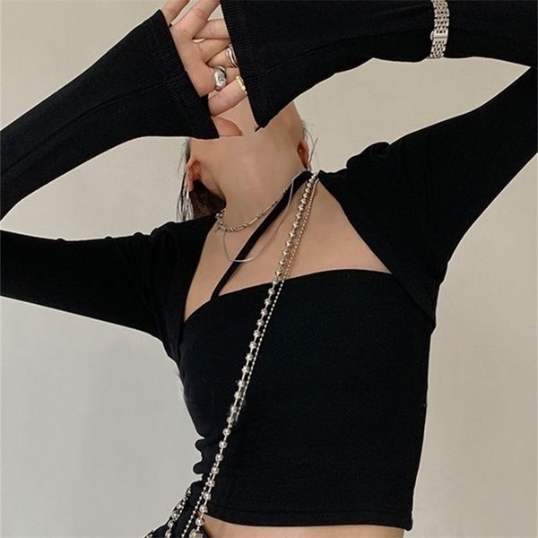 womens t shirt tonngirls grunge tshirt women long sleeve skinny fake two pieces black crop y2k vintage korean style tshits 220902, White
womens t shirt tonngirls grunge tshirt women long sleeve skinny fake two pieces black crop y2k vintage korean style tshits 220902, White