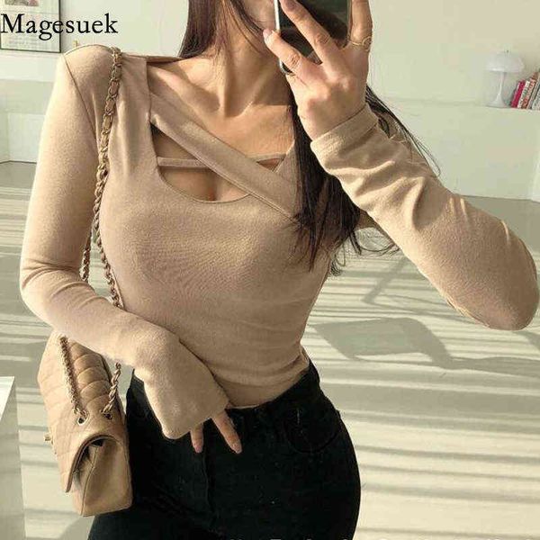 women's korean women's 2021 new winter blouse women ladies chic cross low-cut slim t-shirt elegant solid long sleeve tshirt 12894, White
women's korean women's 2021 new winter blouse women ladies chic cross low-cut slim t-shirt elegant solid long sleeve tshirt 12894, White