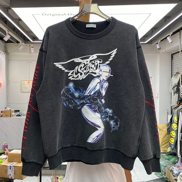 crew neck sweatshirts hoodie vintage men women 3d printed fleece pullover real pics, Black
crew neck sweatshirts hoodie vintage men women 3d printed fleece pullover real pics, Black