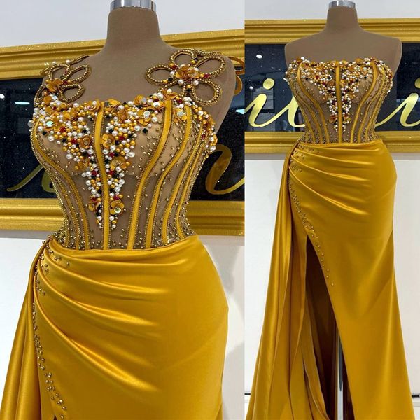 2022 arabic aso ebi luxurious gold prom dresses beaded crystals evening formal party second reception birthday engagement gowns dresses zj53, Black
2022 arabic aso ebi luxurious gold prom dresses beaded crystals evening formal party second reception birthday engagement gowns dresses zj53, Black