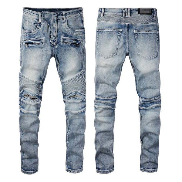 men's jeans korean style elastic blue motorcycle hole casual plus size slim skinny pants a917
men's jeans korean style elastic blue motorcycle hole casual plus size slim skinny pants a917