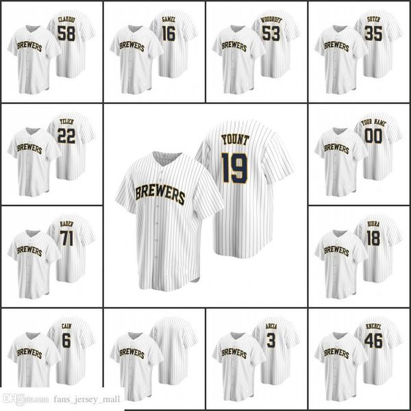 baseball jersey men women youth #6 lorenzo cain 3 orlando arcia 19 robin yount 22 christian yelich custom, Black
baseball jersey men women youth #6 lorenzo cain 3 orlando arcia 19 robin yount 22 christian yelich custom, Black