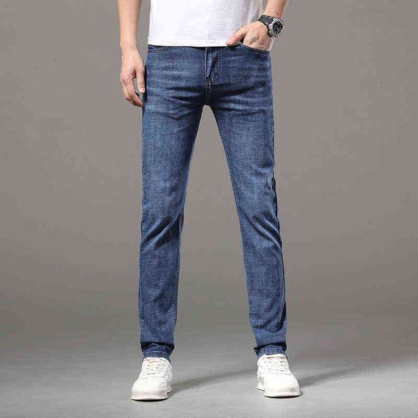 men's summer jeans korean slim fit feet elastic high-end brand long pantsp5bz, Blue
men's summer jeans korean slim fit feet elastic high-end brand long pantsp5bz, Blue
