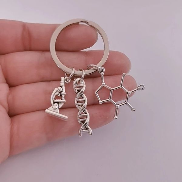 doctor molecular dna microscope keychain science microscop equipment for medicine school gift, Silver
doctor molecular dna microscope keychain science microscop equipment for medicine school gift, Silver