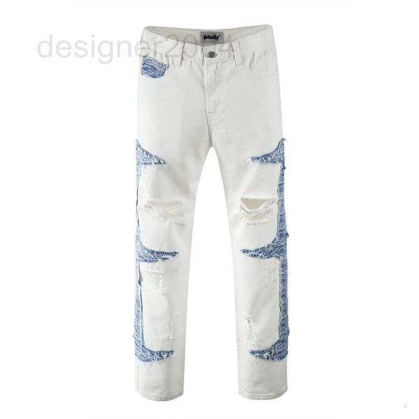 men's jeans designer color contrast perforated white jeans straight slim men's with holes njxg, Blue
men's jeans designer color contrast perforated white jeans straight slim men's with holes njxg, Blue