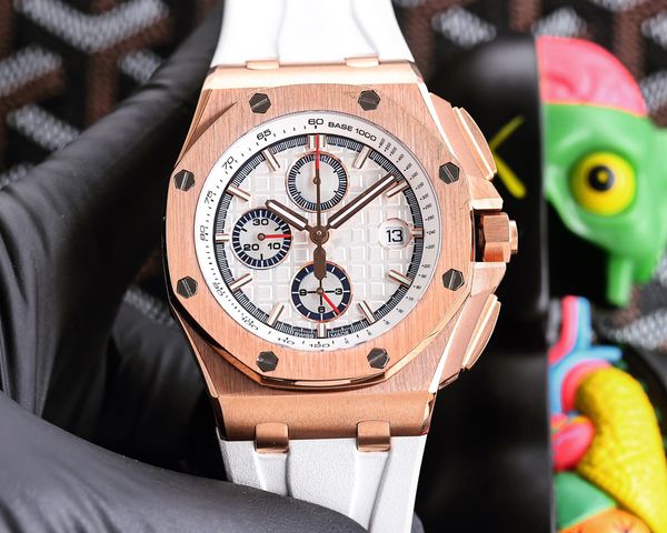 designer mens watches rubber strap quartz movement for man 44mm super luminous wristwatches, Slivery;brown
designer mens watches rubber strap quartz movement for man 44mm super luminous wristwatches, Slivery;brown
