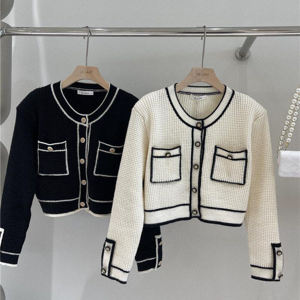 women s knits tees black white korean style cropped cardigan women spring vintage long sleeve sweater jacket elegant crew neck knitted 2209
women s knits tees black white korean style cropped cardigan women spring vintage long sleeve sweater jacket elegant crew neck knitted 2209