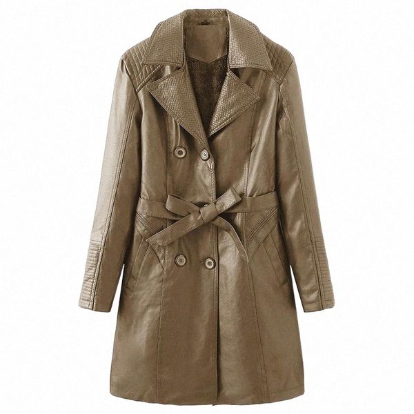 women's leather & faux leather women's leather & faux jackets trench coat pu autumn winter plus velvet solid turn down collar doub, Black
women's leather & faux leather women's leather & faux jackets trench coat pu autumn winter plus velvet solid turn down collar doub, Black