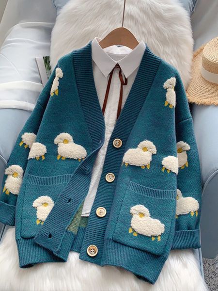 women s knits tees h sa women sweater cardigans knitcoat v neck sheep sweaters warm knitwear korean fashion sueter mujer long jacket 220902, White
women s knits tees h sa women sweater cardigans knitcoat v neck sheep sweaters warm knitwear korean fashion sueter mujer long jacket 220902, White
