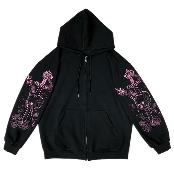 women's hoodies sweatshirts punk graphic print zipper ribbon hooded hoodie vintage black oversize coat sweatshirt 90s streetwear clothe
women's hoodies sweatshirts punk graphic print zipper ribbon hooded hoodie vintage black oversize coat sweatshirt 90s streetwear clothe