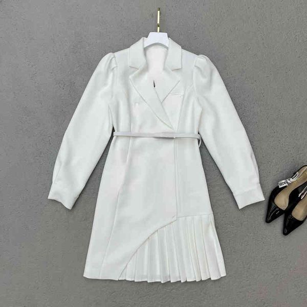 brand casual dresses fashion p home 22 autumn new double breasted single side pleated suit pleated dress, Black;gray
brand casual dresses fashion p home 22 autumn new double breasted single side pleated suit pleated dress, Black;gray