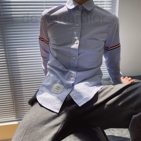 men's casual shirts designer high version tb oxford fabric blue stripe ribbon men's and women's long sleeved shirt coat 6w0s, White;black
men's casual shirts designer high version tb oxford fabric blue stripe ribbon men's and women's long sleeved shirt coat 6w0s, White;black