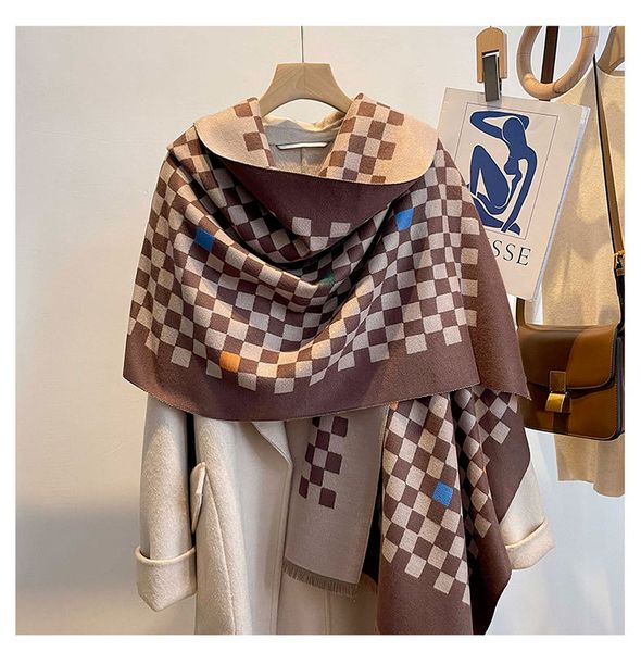 ladies warm winter scarves scarf blanket women's cashmere thickening soft shawl wrap doublesided echarpe 3kjr, Blue;gray
ladies warm winter scarves scarf blanket women's cashmere thickening soft shawl wrap doublesided echarpe 3kjr, Blue;gray