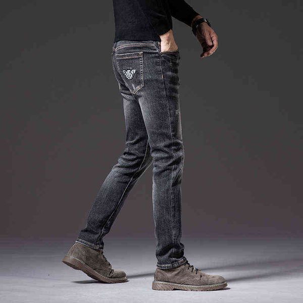 jeans summer men's korean version printed glue hand wipe elastic slim fit small foot brand pants, Blue
jeans summer men's korean version printed glue hand wipe elastic slim fit small foot brand pants, Blue
