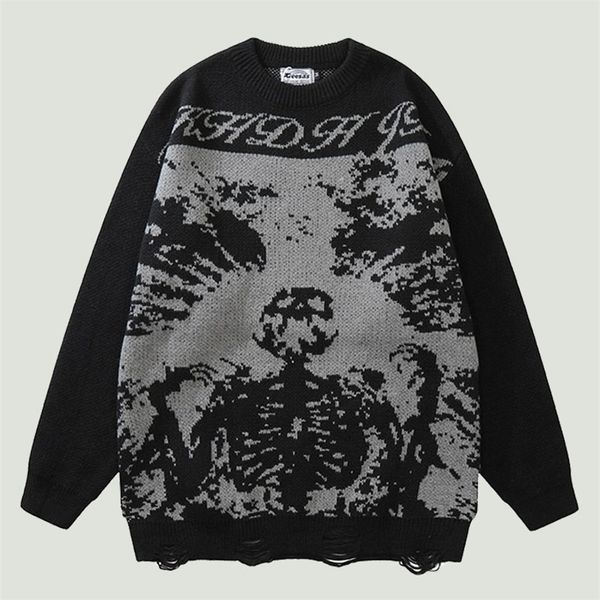 mens sweaters hip hop knitted sweaters mens vintage darkness gothic skeleton graphic jumper streetwear harajuku casual loose pullovers 22090, White;black
mens sweaters hip hop knitted sweaters mens vintage darkness gothic skeleton graphic jumper streetwear harajuku casual loose pullovers 22090, White;black