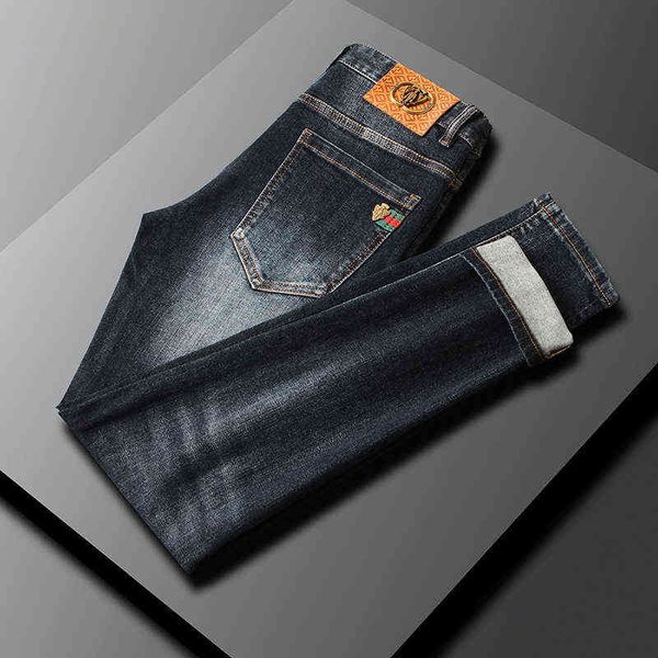 brand fashion 2022 men's jeans are elastic slim high-end mid waist dark blue autumn thick simple comfortable
brand fashion 2022 men's jeans are elastic slim high-end mid waist dark blue autumn thick simple comfortable
