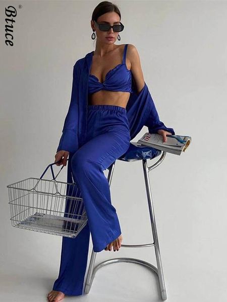 women's two piece pants women satin shirts trousers three piece sets casual shirts slip vest wide leg pants suits summer female streetw, White
women's two piece pants women satin shirts trousers three piece sets casual shirts slip vest wide leg pants suits summer female streetw, White