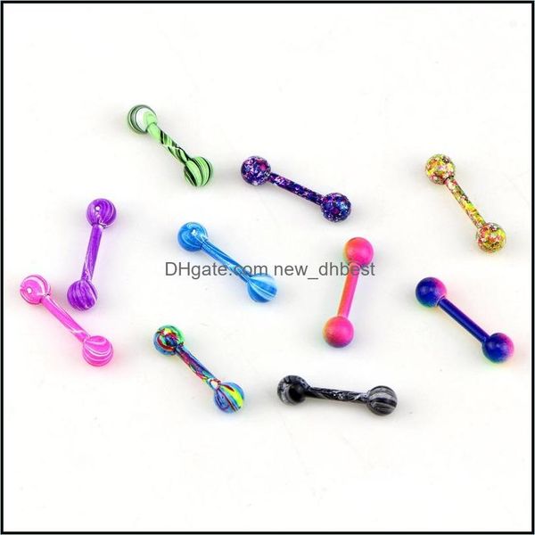 tongue rings 100pcs body jewelry piercing tongue ring barbells nipple bar 14g -1 .6mmx16mmx6mm mix nice colors christmas gift 617 q2 dhnsc, Silver
tongue rings 100pcs body jewelry piercing tongue ring barbells nipple bar 14g -1 .6mmx16mmx6mm mix nice colors christmas gift 617 q2 dhnsc, Silver