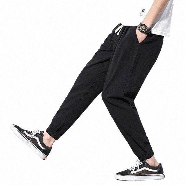 men's pants casual trousers men's summer ankle-length pants with cotton and linen o32l#, Black
men's pants casual trousers men's summer ankle-length pants with cotton and linen o32l#, Black