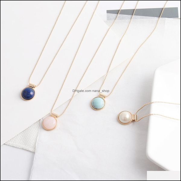 pendant necklaces fashion round blue pink quartz turquoise necklace natural stone brand gold plated necklaces for women dhseller2010 dh6ca, Silver
pendant necklaces fashion round blue pink quartz turquoise necklace natural stone brand gold plated necklaces for women dhseller2010 dh6ca, Silver