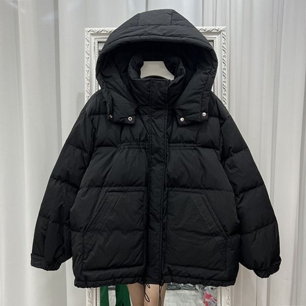 new version of down jacket short korean versions loose 90 white duck outerwear solid color fashion hooded slim puffer jacket for female jack, Black
new version of down jacket short korean versions loose 90 white duck outerwear solid color fashion hooded slim puffer jacket for female jack, Black