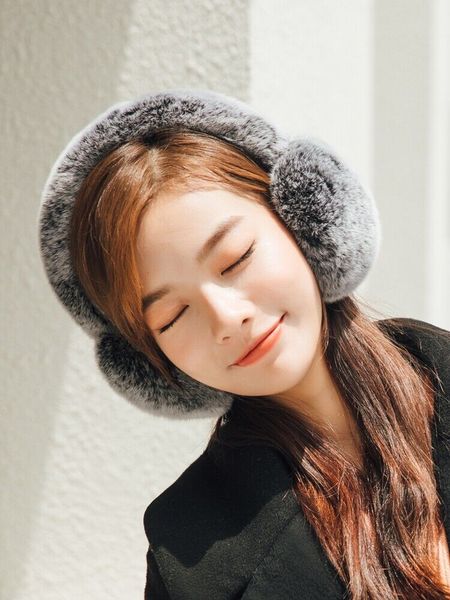 women real rex rabbit fur earmuffs winter warm earwarmers earlaps adjustable, Blue;gray
women real rex rabbit fur earmuffs winter warm earwarmers earlaps adjustable, Blue;gray