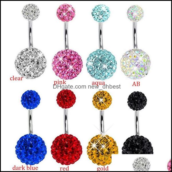 navel bell button rings stainless steel crystal ball belly ring navel bell button rings piercing jewelry women body newdhdhbvy, Silver
navel bell button rings stainless steel crystal ball belly ring navel bell button rings piercing jewelry women body newdhdhbvy, Silver