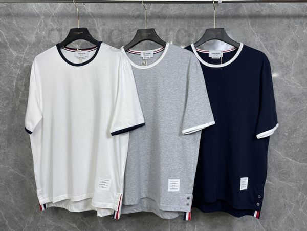 men's hoodies & sweatshirts designer 2022 new early spring tb contrast color bonded short sleeve t-shirt casual half cotton solid summe, Black
men's hoodies & sweatshirts designer 2022 new early spring tb contrast color bonded short sleeve t-shirt casual half cotton solid summe, Black
