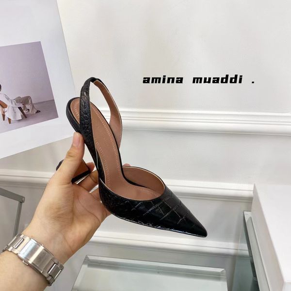 skin crocodile amina muaddi sandals women luxury brand wedding party dress shoes pointed toe stiletto high heels slip on factory footwear w5, Black
skin crocodile amina muaddi sandals women luxury brand wedding party dress shoes pointed toe stiletto high heels slip on factory footwear w5, Black