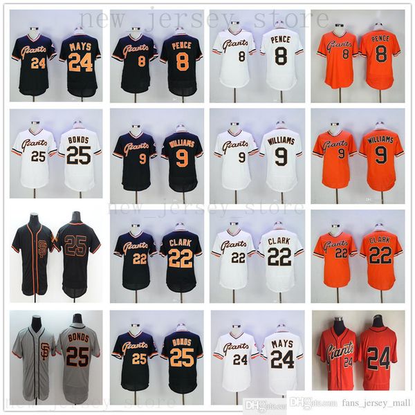 2019th mens kids women youth baseball jerseys 8 hunter pence 9 matt williams 22 will clar 24 willie mays 25 barry bonds jersey, Black
2019th mens kids women youth baseball jerseys 8 hunter pence 9 matt williams 22 will clar 24 willie mays 25 barry bonds jersey, Black