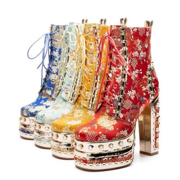 boots genuine leather silk embroider super high heel platform short autumn winter pearl gem lace up wedding women's shoes 220901, Black
boots genuine leather silk embroider super high heel platform short autumn winter pearl gem lace up wedding women's shoes 220901, Black