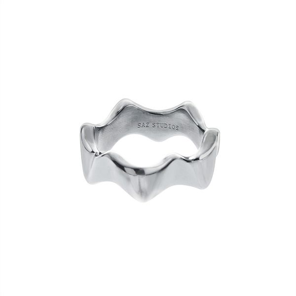 new original design wave pattern ring three-dimensional niche indifferent irregular titanium steel tide brand fashion jewelry, Silver
new original design wave pattern ring three-dimensional niche indifferent irregular titanium steel tide brand fashion jewelry, Silver