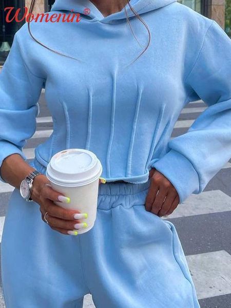 women's two piece pants autumn lace up hooded sweatshirt two piece suit women long sleeve cropped elastic waist pant female set casual, White
women's two piece pants autumn lace up hooded sweatshirt two piece suit women long sleeve cropped elastic waist pant female set casual, White