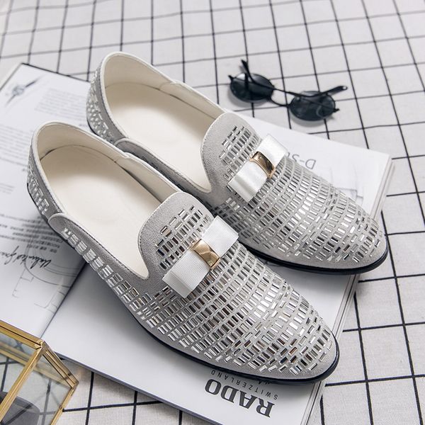 Loafers Men Shoes British Pointed Temperament Rhinestone Bow Fashion Business Casual Wedding Daily AD116, Clear
Loafers Men Shoes British Pointed Temperament Rhinestone Bow Fashion Business Casual Wedding Daily AD116, Clear
