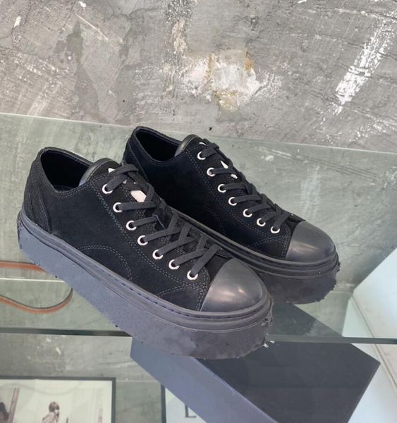 2022 garden shoes retro skate sports casual canvas sneakers designer luxury women outdoor shoe lace up rubber traniers, Black