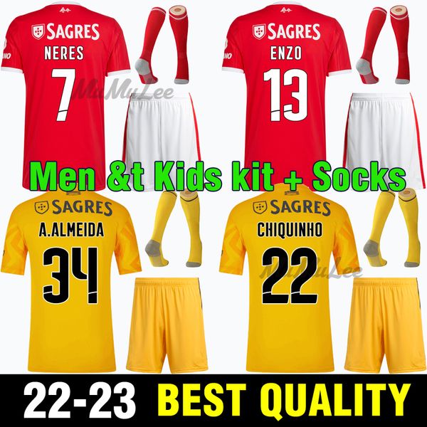 men kids set 22 23 benfica soccer jersey rafa neres g ramos 2022 2023 away third enzo football shirt otamendi grimaldo joao mario yaremchuk, Black
men kids set 22 23 benfica soccer jersey rafa neres g ramos 2022 2023 away third enzo football shirt otamendi grimaldo joao mario yaremchuk, Black