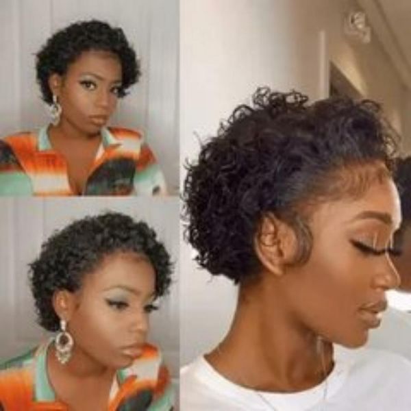 pixie cut wig deep curly 13x4x1 lace frontal human hair wigs brazilian curl bob wig, Black;brown
pixie cut wig deep curly 13x4x1 lace frontal human hair wigs brazilian curl bob wig, Black;brown