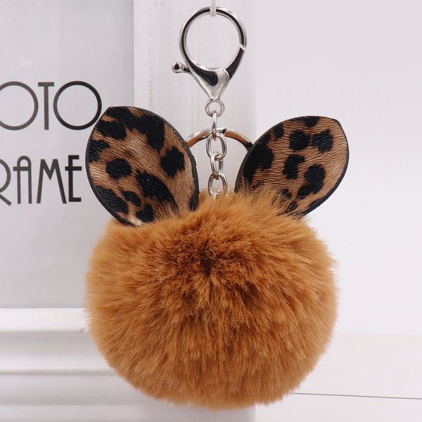 leopard-print ear hairball keychains ladies' bag pendant plush car keychain pendant 8 x 13cm, Silver
leopard-print ear hairball keychains ladies' bag pendant plush car keychain pendant 8 x 13cm, Silver