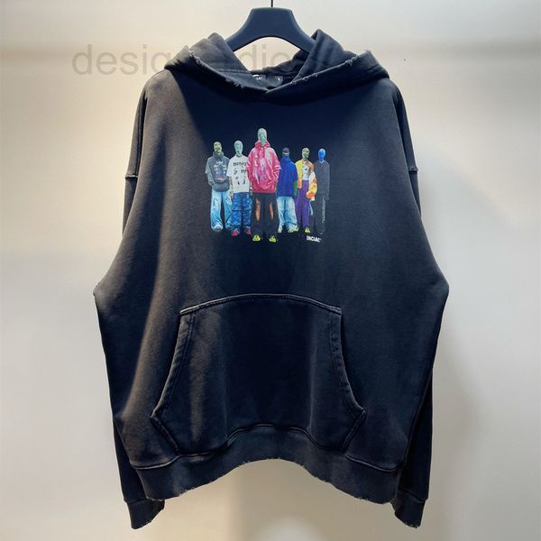 men's hoodies & sweatshirts designer high version paris b exclusive portrait heavy industry printing washing old men's and women&#, Black
men's hoodies & sweatshirts designer high version paris b exclusive portrait heavy industry printing washing old men's and women&#, Black