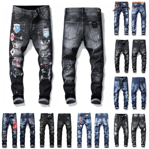 21ss mens badge rips stretch designer jeans distressed ripped biker slim fit washed motorcycle denim men s hip hop fashion man pants229v, Blue
21ss mens badge rips stretch designer jeans distressed ripped biker slim fit washed motorcycle denim men s hip hop fashion man pants229v, Blue