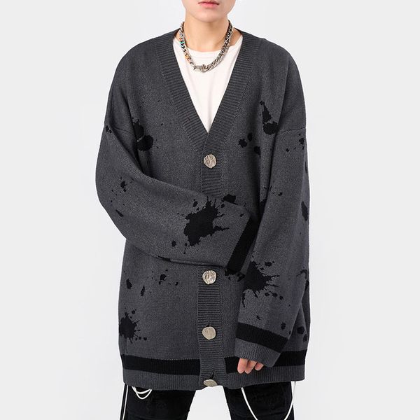 men's sweaters men's knitwear sweater jacket man women streetwear hip hop couple loose casual cardigan sweaters coat, White;black 
men's sweaters men's knitwear sweater jacket man women streetwear hip hop couple loose casual cardigan sweaters coat, White;black