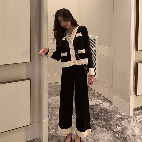 women's two piece pants fashion women's suit spring knit suit fashion professional knitted wide-leg pants two-piece suit 220902, White
women's two piece pants fashion women's suit spring knit suit fashion professional knitted wide-leg pants two-piece suit 220902, White