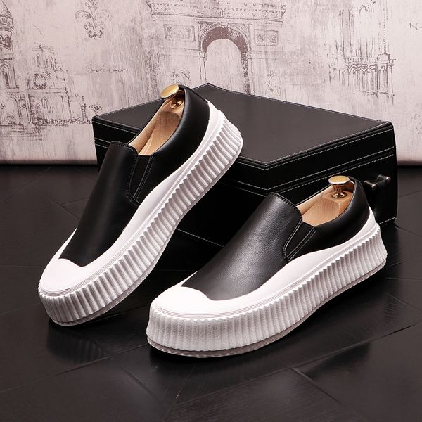 new men patent leather shoes loafers male platform dress shoes vintage chunky heel party mens formal shoe, Black
new men patent leather shoes loafers male platform dress shoes vintage chunky heel party mens formal shoe, Black