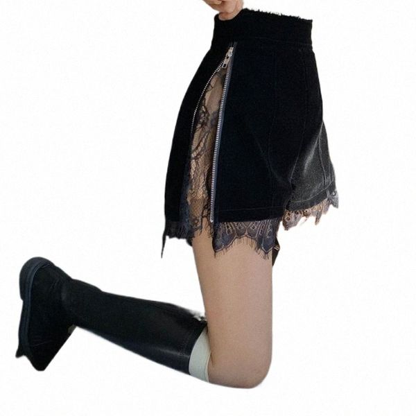 skirts summer high street skirt fashion designer creative hipster lace splicing zipper velvet waist skirts j4d6#, Black
skirts summer high street skirt fashion designer creative hipster lace splicing zipper velvet waist skirts j4d6#, Black