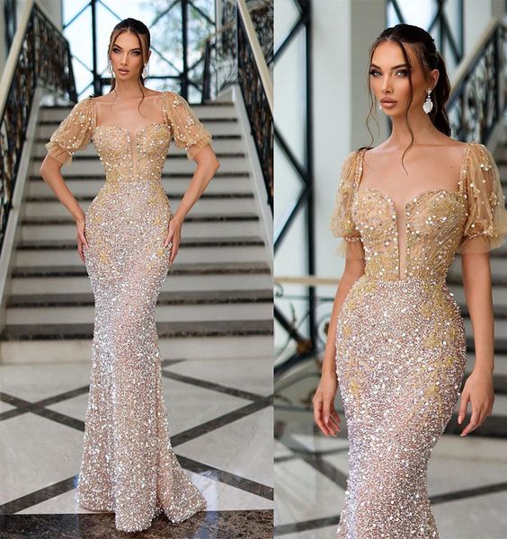 shiny champagne mermaid prom dresses square collar short sleeves party dresses sequined beaded custom made evening dress, Black;red
shiny champagne mermaid prom dresses square collar short sleeves party dresses sequined beaded custom made evening dress, Black;red