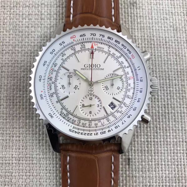 men quartz chronograph watch black blue leather05489478006302156404858, Slivery;brown
men quartz chronograph watch black blue leather05489478006302156404858, Slivery;brown