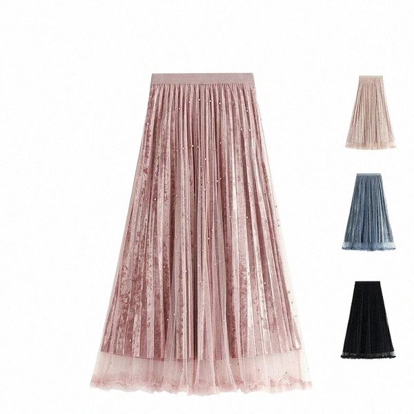 skirts autumn winter high waist slim thick gold velvet pleated skirt simple solid elastic women long skirts o3vc#, Black
skirts autumn winter high waist slim thick gold velvet pleated skirt simple solid elastic women long skirts o3vc#, Black