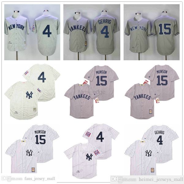 mens retro 1939 1951 vintage baseball jersey 4 lou gehrig 15 thurman munson retire pinstripe white grey beige high qualit, Black
mens retro 1939 1951 vintage baseball jersey 4 lou gehrig 15 thurman munson retire pinstripe white grey beige high qualit, Black